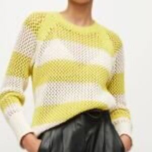 Allsaints striped crochet/ knit sweater